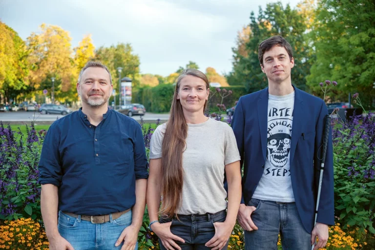Dirk Sorge, Johanna von der Waydbrink, Matthias Franke von der Servicestelle Inklusion im Kulturbereich (SIK)